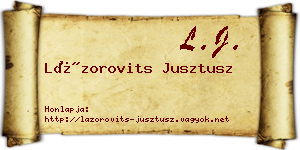 Lázorovits Jusztusz névjegykártya